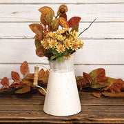 Cream Distressed Flower Pitcher - 10.25"H