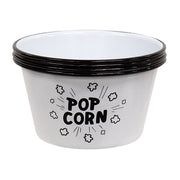 Small Enamel Popcorn Art Bowls (Set of 4)