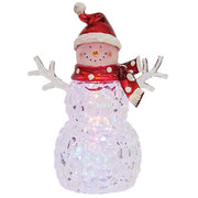 LED Icy Acrylic Snowman Figurine  (2 Count Assortment)