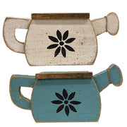 Rustic Wood Watering Can Planter  (2 Count Assortment)