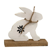 Rustic Wood Baby Hopping Silhouette Bunny  (3 Count Assortment)