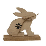 Rustic Wood Baby Hopping Silhouette Bunny  (3 Count Assortment)