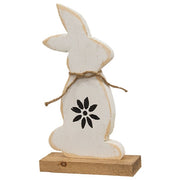 Rustic Wood Standing Silhouette Bunny - 10.5"  (3 Count Assortment)