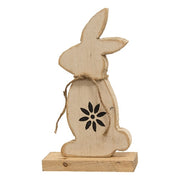 Rustic Wood Standing Silhouette Bunny - 10.5"  (3 Count Assortment)