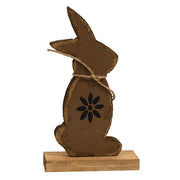 Rustic Wood Standing Silhouette Bunny - 10.5"  (3 Count Assortment)