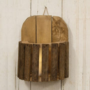Natural Lath Wood Hanging Planter