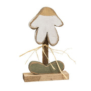 Mini Rustic Wood Drooping Daisy on Base - 9.75"H  (4 Count Assortment)