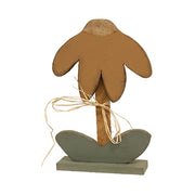 Rustic Wood Drooping Daisy on Base - 16.5"H  (4 Count Assortment)