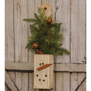 Rustic Wood Snowman Branch Box - 24.5"H