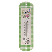 Home Sweet Home Bird Couple Metal Thermometer