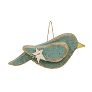 Rustic Wood Hanging Bluebird with Star