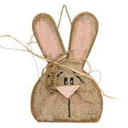 Rustic Wood Hanging Bunny Head - 12"H  (2 Count Assortment)