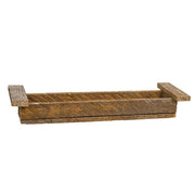 Rustic Lath Wood Brick Mold Tray - 17.5"L