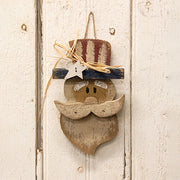 Rustic Wood Uncle Sam Hanger - 9.25"H