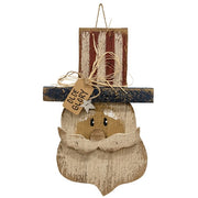 Rustic Wood Olde Glory Hanging Uncle Sam - 18"H