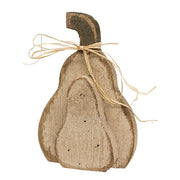Rustic Wood Layered Tall Pumpkin Sitter - 9.5"H  (2 Count Assortment)