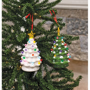 LED Resin Christmas Tree Ornament  (2 Count Assortment)