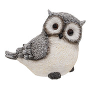 Winter Frosted Resin Owl Sitter  (2 Count Assortment)