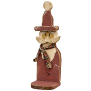 Rustic Wood Santa Jar Candle Sconce