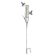 Distressed Metal Garden Friend Rain Gauge Yard Stake - 38"H  (3 Count Assortment)