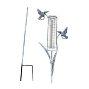 Distressed Metal Garden Friend Rain Gauge Yard Stake - 38"H  (3 Count Assortment)