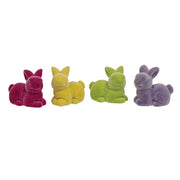 Resin Flocked Sitting Easter Bunny  (4 Count Assortment)