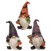 Resin Spooky Friend Halloween Gnome  (3 Count Assortment)