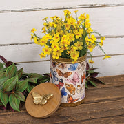 Inspirational Butterflies Canister With Lid - 5.25"x7.25"H