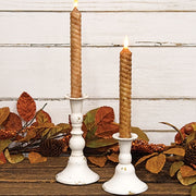 Cream & Gold Accent Taper Holders (Set of 2)
