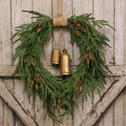 Distressed Golden Bell Ornament - 6"H
