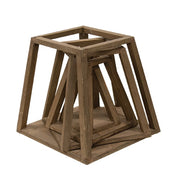 Distressed Natural Wooden 4 Tier Christmas Tree Shelf - 50.5"H