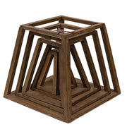 Distressed Natural Wooden 5 Tier Christmas Tree Shelf - 65"H