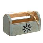 Rustic Wood Deco Daisy Flower Tote  (4 Count Assortment)