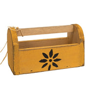 Rustic Wood Deco Daisy Flower Tote  (4 Count Assortment)