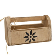 Rustic Wood Deco Daisy Flower Tote  (4 Count Assortment)