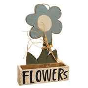 Rustic Wood Large Flower Planter  (4 Count Assortment)