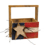 Rustic Wood Americana Tote With Dimensional Star - 9"L x 5.5" dp