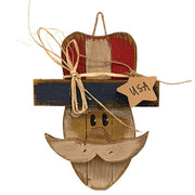 Rustic Lath Hanging USA Uncle Sam - 9"H