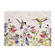 Hummingbird Floral Textured Block  (2 Count Assortment)