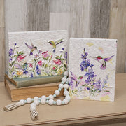 Hummingbird Floral Textured Block  (2 Count Assortment)
