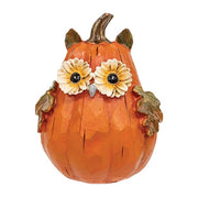 Resin Harvest Owl Pumpkin  (3 Count Assortment)