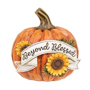 Resin Harvest Words & Sunflowers Pumpkin  (3 Count Assortment)