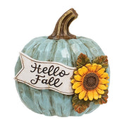 Resin Harvest Words & Sunflowers Pumpkin  (3 Count Assortment)