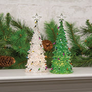 Glittered Acrylic LED Christmas Tree  (2 Count Assortment)