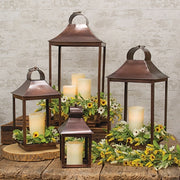 Bronzed Metal Open Air Lanterns (Set of 4)