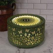 Sage Patina Butterflies & Flowers Lighted Fountain