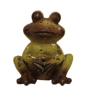 Resin Sitting Frog - 4"H  (3 Count Assortment)
