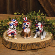 Resin Americana Dog  (3 Count Assortment)