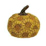 Resin Glitter Harvest Sunflower Pumpkin Figurine  (3 Count Assortment)
