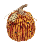 Harvest Words Corn Pumpkin - 6"H  (3 Count Assortment)